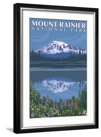16x20 Mount Rainier Lake Reflection With Snow Mountain Scenery Landscape Art Print Poster Impact Posters lilili2702 16x20 Mount Rainier Lake Reflection With Snow Mountain Scenery Landscape Art Print Poster Impact Posters lilili2702